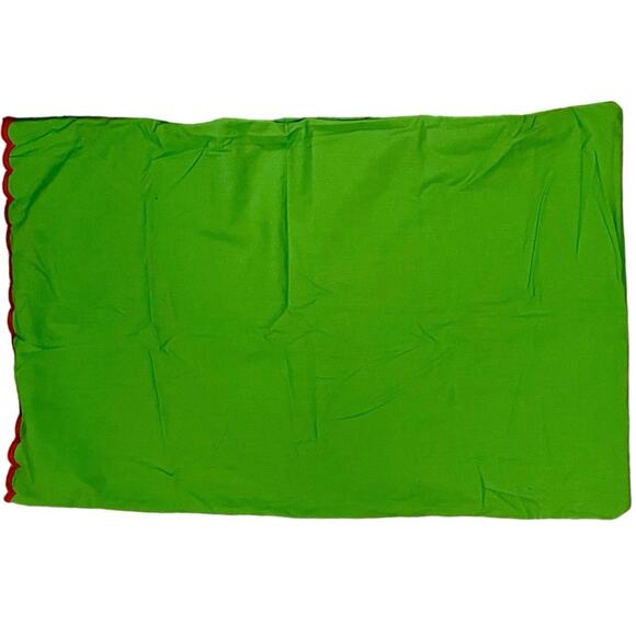 Vintage Embroidered Floral Green Pillow Case - Picture 2 of 3